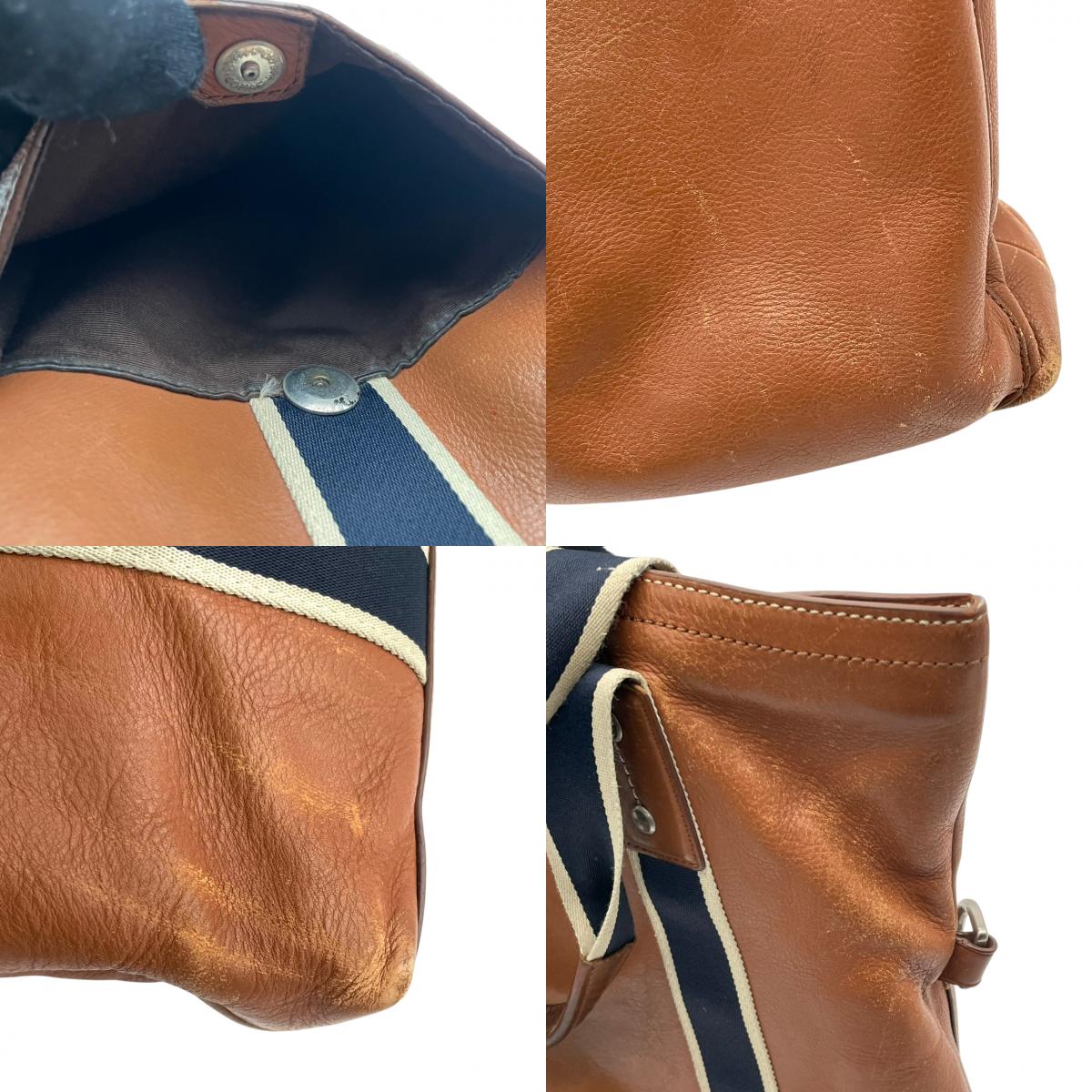 コーチ COACH ヘリテージ ウェブ 牛革 本革 レザー フォルドオーバー トートバッグ ブラウン ショルダーバッグ 2WAY メンズ F70558 大容量 通勤通学 ビジネス A4収納 シルバー金具 正規品 中古 U3