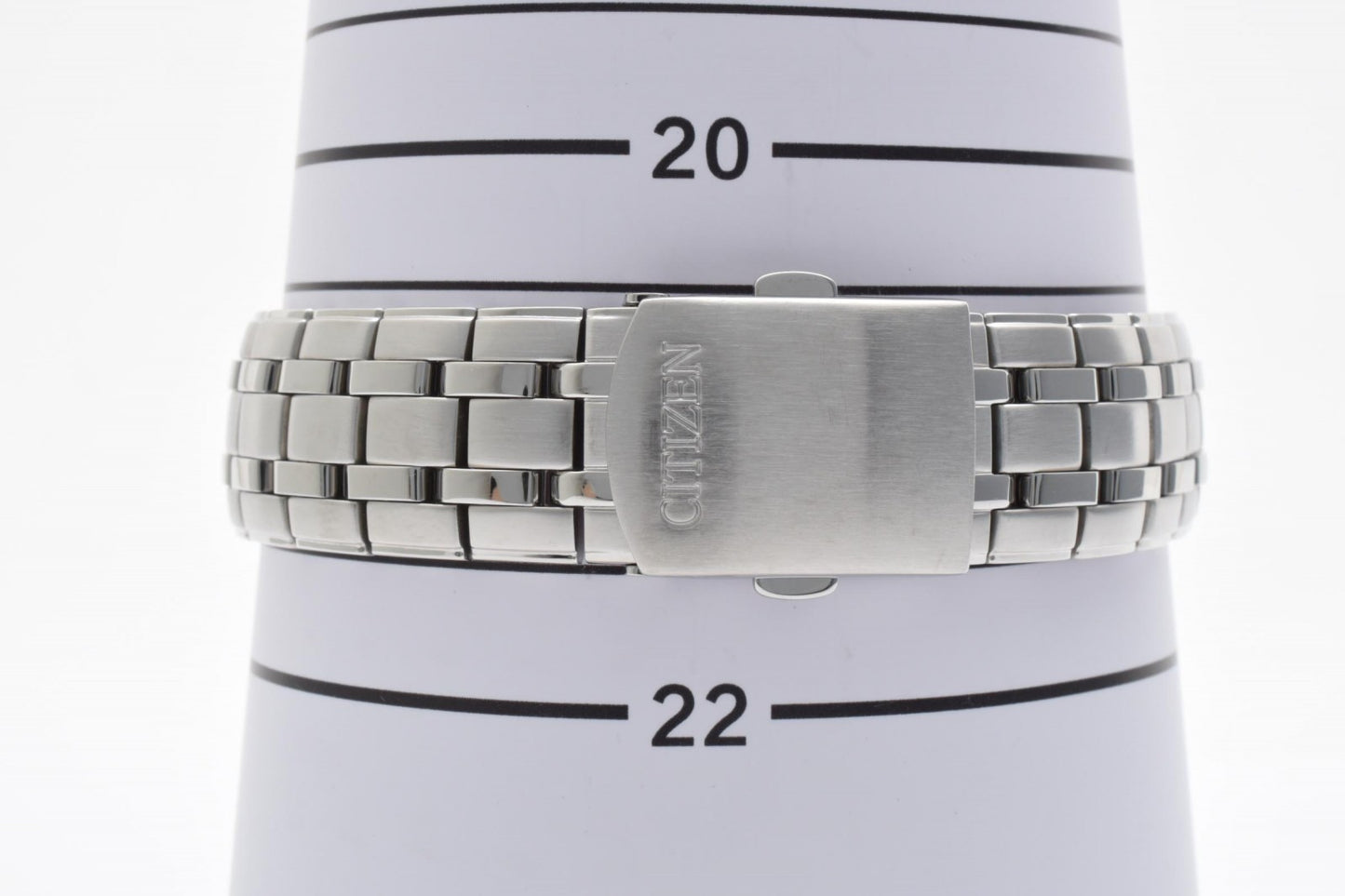シチズン Citizen H415-S033047 メンズ腕時計 エコドライブ 電波ソーラー ブラック文字盤 デイト ステンレススチール 箱付き