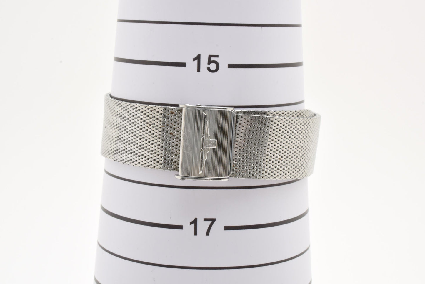 ロンジン Longines フラッグシップ 7686 手巻き メンズ 腕時計 SS メッシュブレス ホワイト文字盤 ヴィンテージ