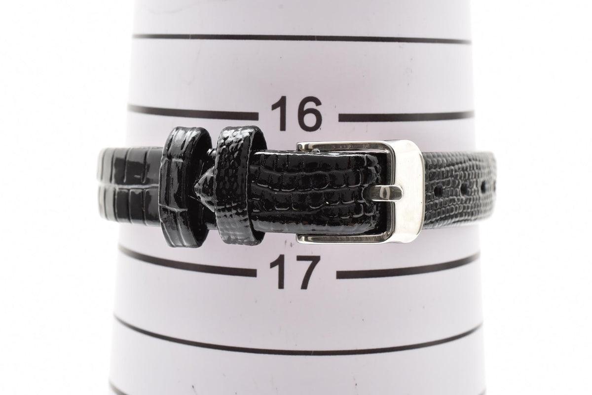 CITIZEN シチズン 2931-292758 80s vintage レディース クォーツ 腕時計 ゴールド文字盤 ローマ数字 ステンレスケース ブラック レザーストラップ 17.7mm 1980年代 ヴィンテージ