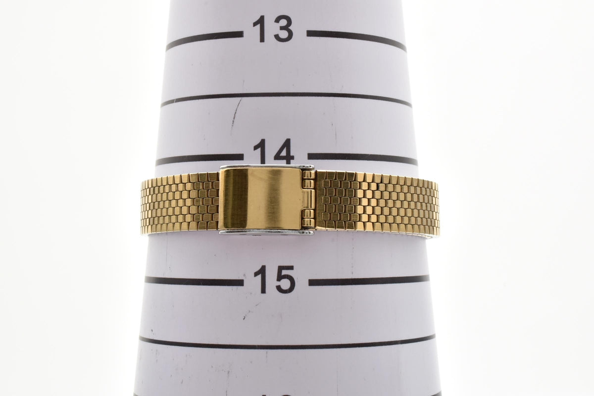 SEIKO セイコー 2C21-5170 レディース クォーツ 腕時計 ゴールド文字盤 2針 ステンレス 角型ケース ブレスレット 17.7mm 1980年代 ヴィンテージ ドレスウォッチ
