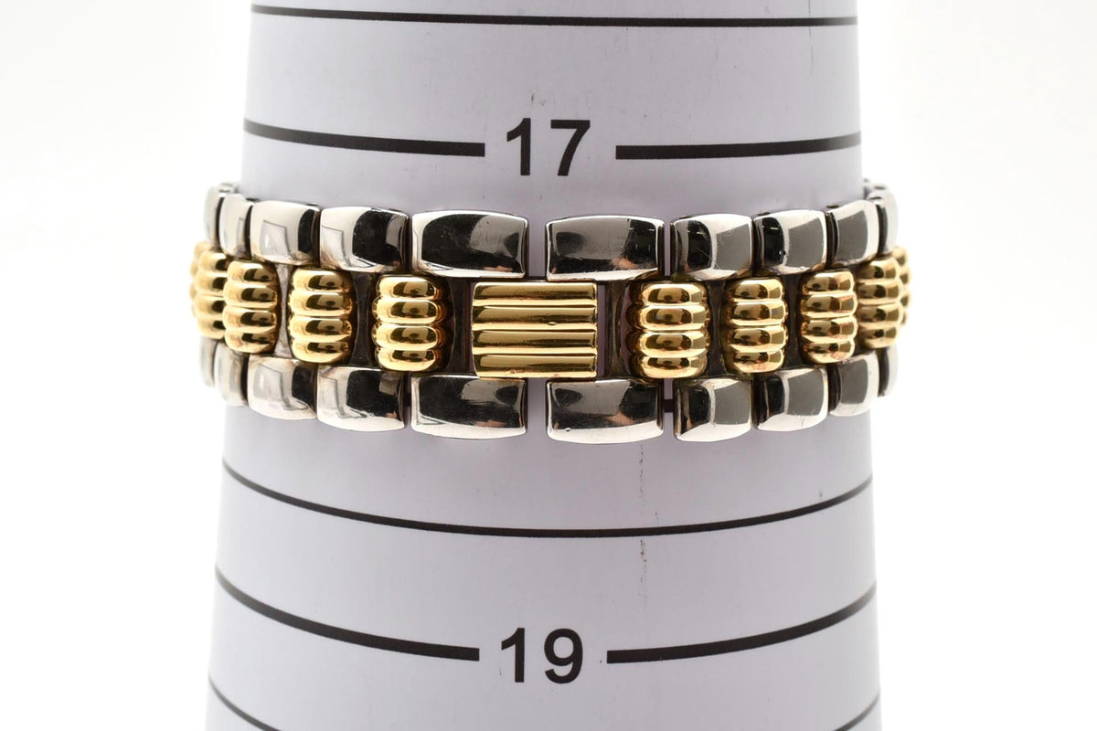 美品 Christian Dior クリスチャンディオール 45.204 オクタゴン 八角形 クォーツ デイト CDロゴ文字盤 ツートン コンビ スイス製 ヴィンテージ メンズ レディース 腕時計 稼働品