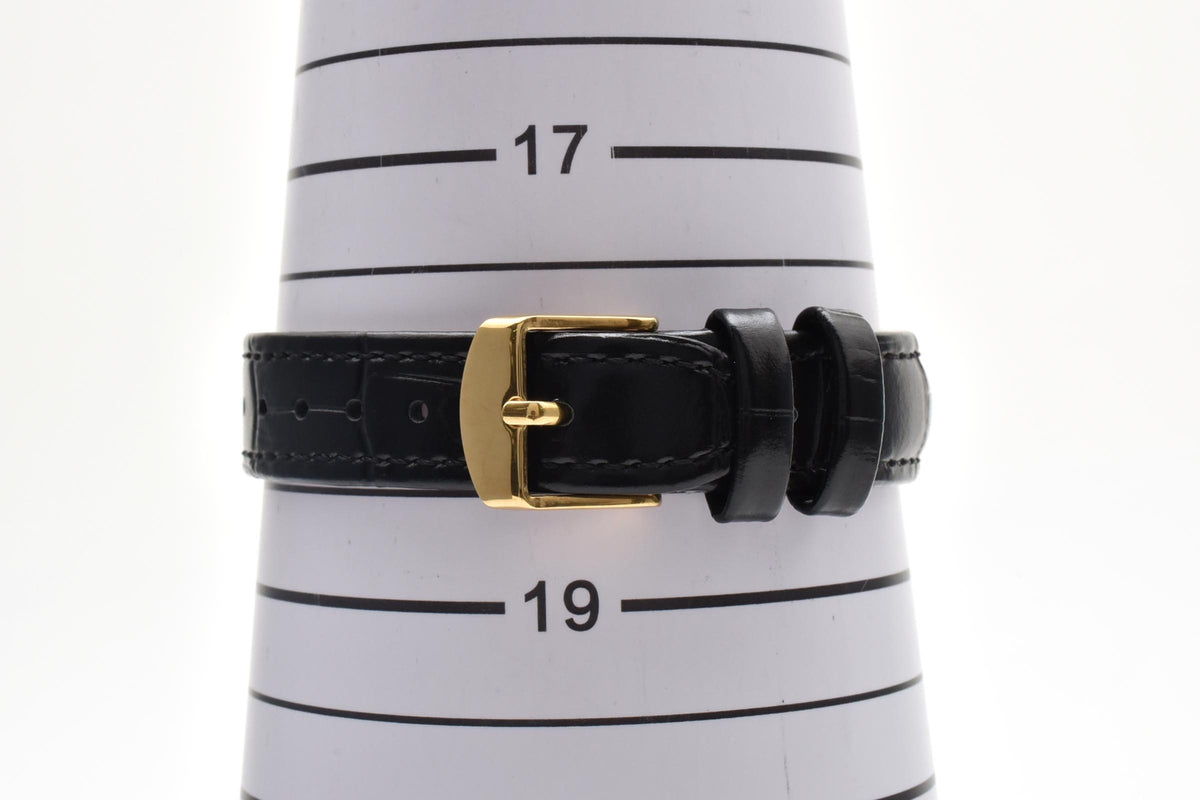 美品 ORIENT オリエント C25536-00 クォーツ 薄型 ドレスウォッチ ゴールド文字盤 金メッキ レザーベルト 日本製 ユニセックス 腕時計 稼働品