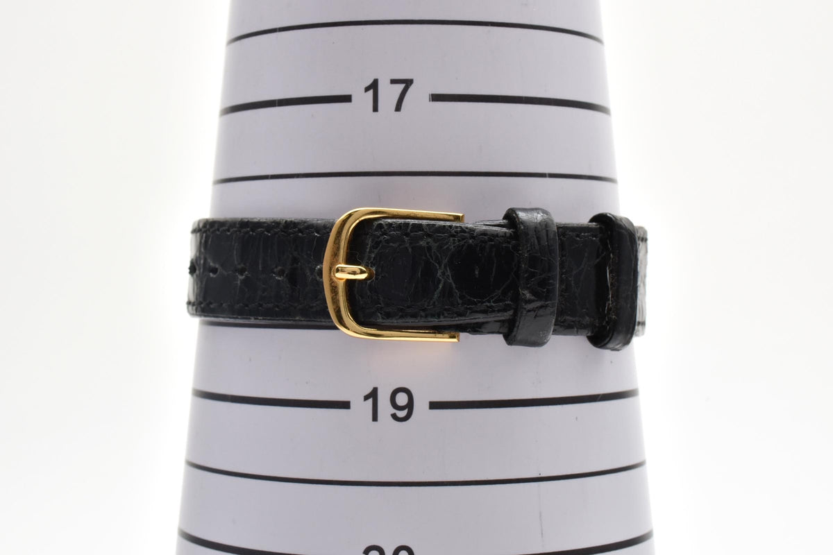 美品 CITIZEN シチズン エクシード 0321-C30421Y クォーツ 超薄型 ゴールドカラー ホワイト文字盤 ローマン レザーベルト レディース 腕時計 稼働品