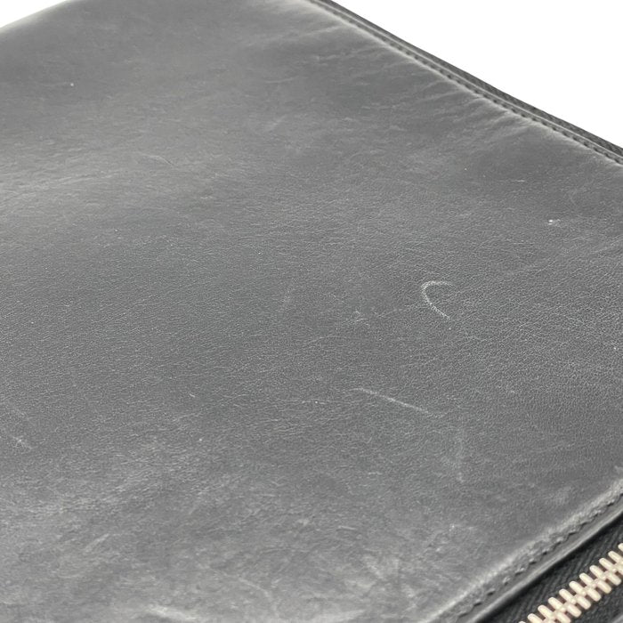 Saint Laurent Paris サンローラン パリ レザー クラッチバッグ ブラック シルバー金具 397294 セカンドバッグ メンズ レディース D7