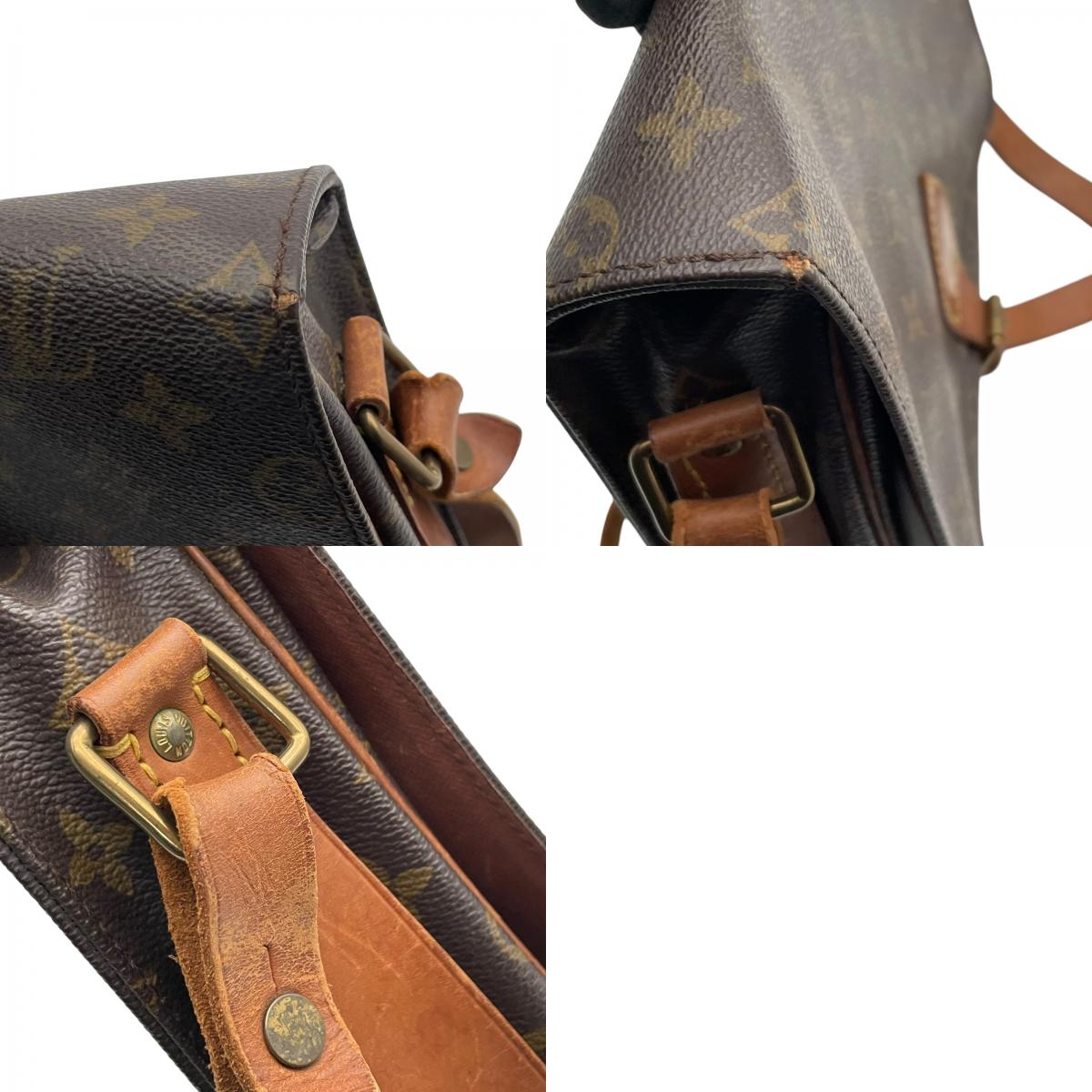 Louis Vuitton ルイヴィトン モノグラム カルトシエール ショルダーバッグ 斜め掛け クロスボディ ポシェット PVC レザー ブラウン ゴールド金具 レトロ カジュアル デイリー レディース 女性 人気 定番 鞄 M51252 k6