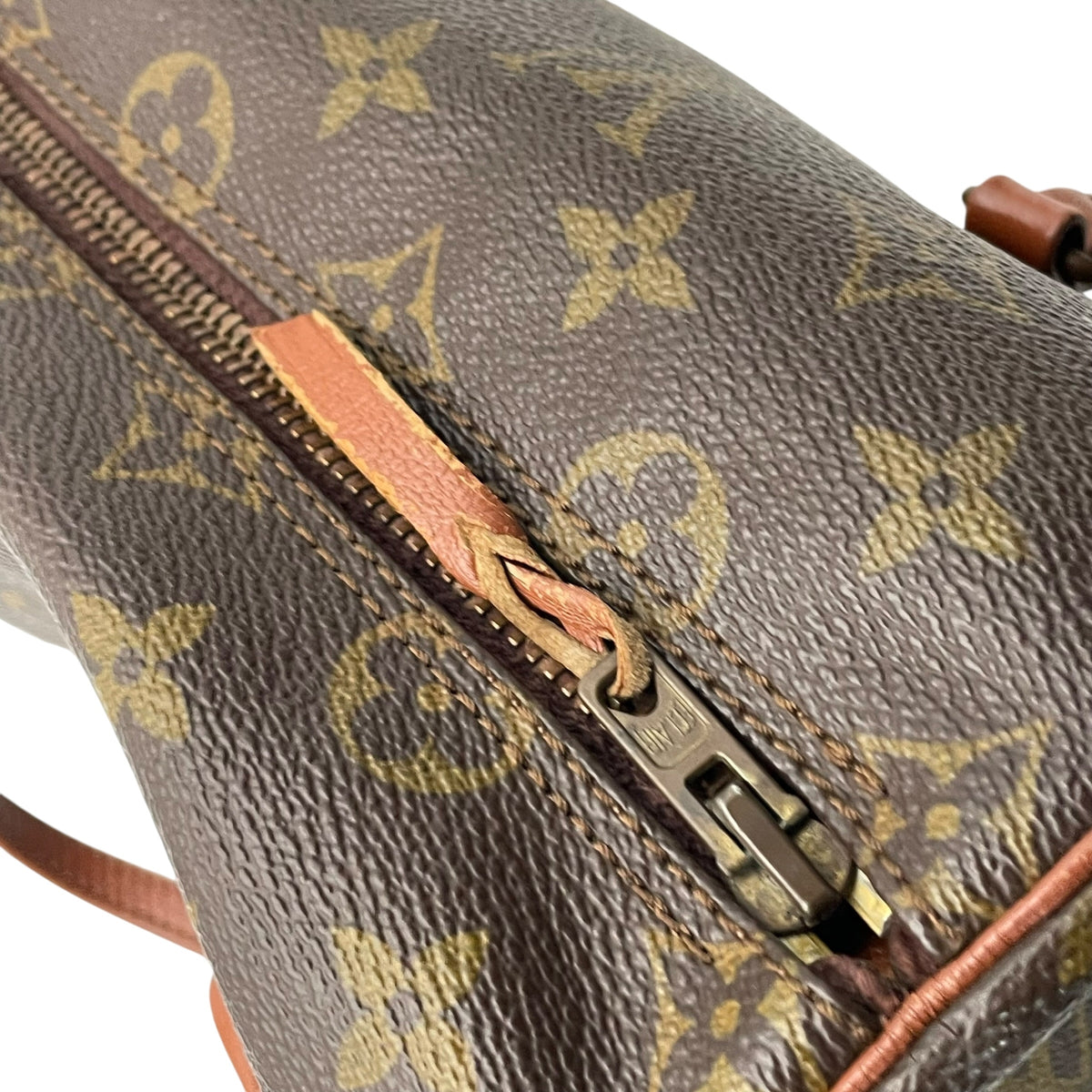 ルイヴィトン LOUIS VUITTON パピヨン 26 モノグラム ハンドバッグ ミニボストンバッグ ドラム型 円筒型 手提げかばん PVC レザー 本革 ブラウン 茶 ゴールド金具 旧型 ヴィンテージ クラシカル レディース K3
