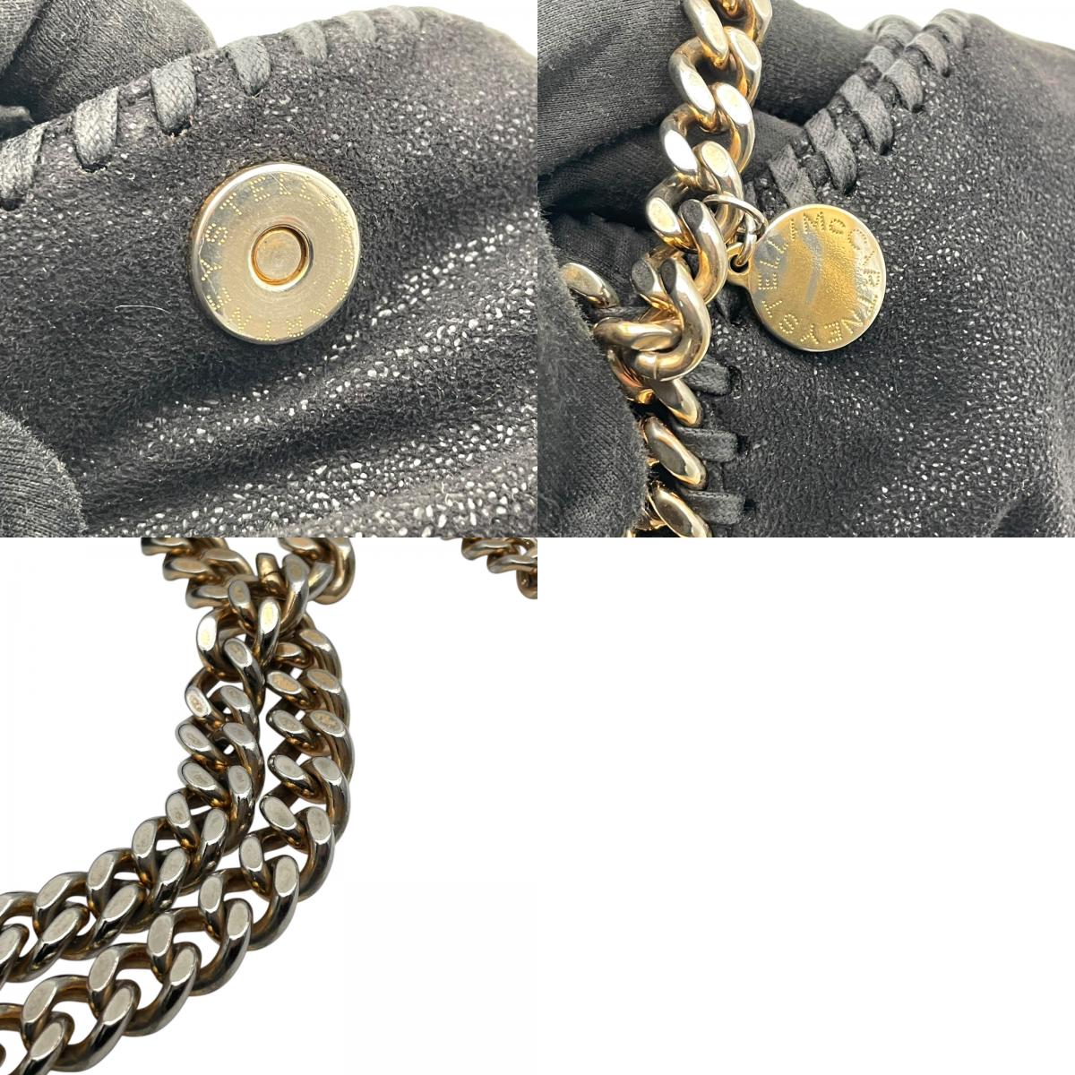 Stella McCartney ステラマッカートニー ファラベラ スモール 2WAY ハンドバッグ 黒 ブラック チェーンショルダー ショルダーバッグ レディース D2