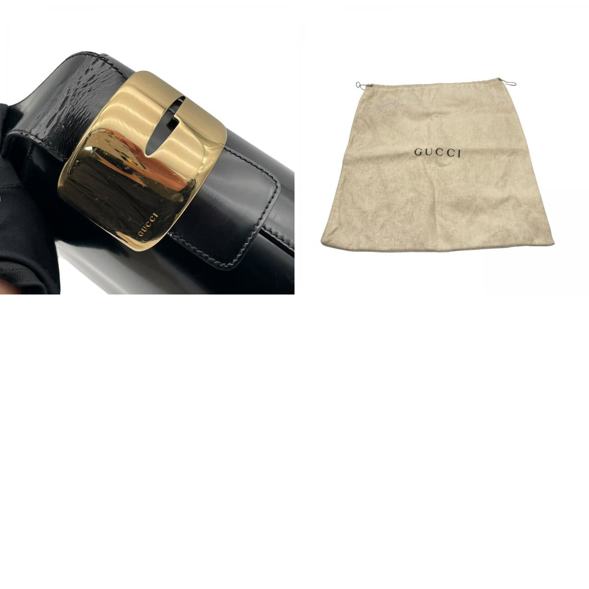 GUCCI グッチ バッグ ヴィンテージ バケツ型 エナメル パテントレザー ワンショルダーバッグ ショルダーバッグ 肩掛け 本革 ブラック 黒 ゴールド金具 レトロ クラシック エレガント スタイリッシュ カジュアル お出かけ デイリー レディース 定番 人気 鞄 C