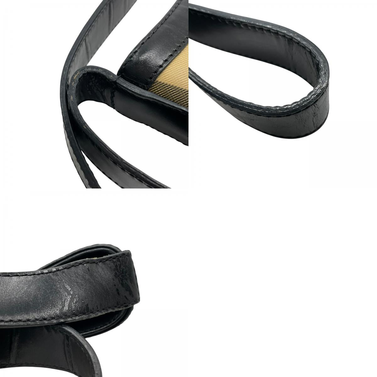Burberry バーバリー ノバチェック PVC レザー ワンショルダーバッグ ベージュ シルバー金具 クラシック チェック柄 S83