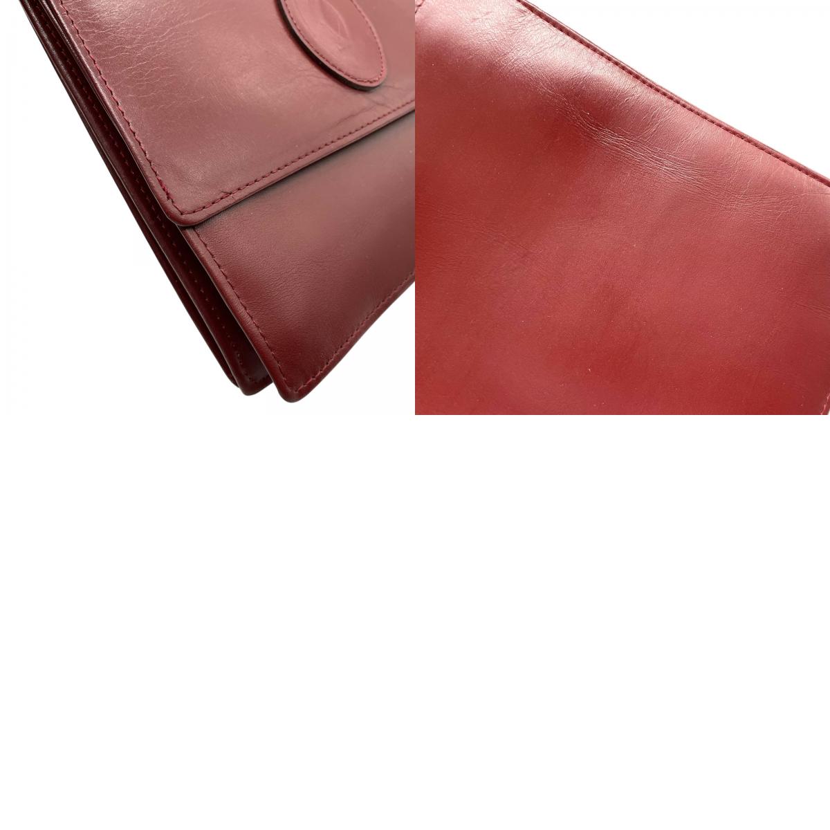 Cartier カルティエ レザー ショルダーバッグ マストライン ヴィンテージ ボルドー ゴールド金具 クロスボディ クラシック 斜め掛け レディース S81