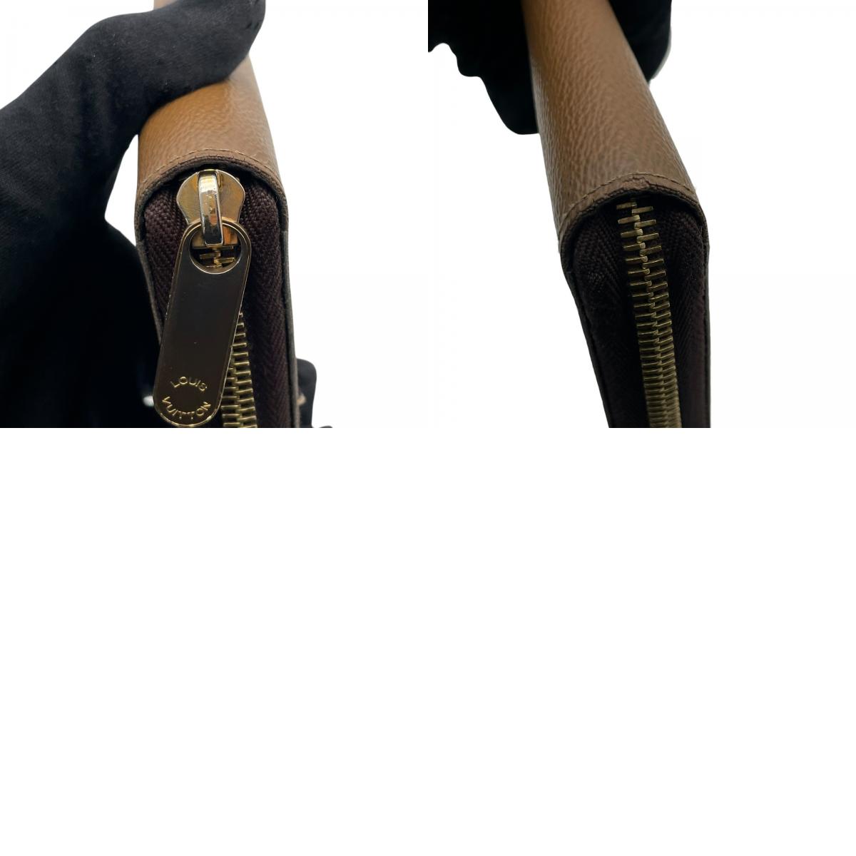 美品 Louis Vuitton ルイ・ヴィトン RFID ICチップ ジッピーウォレット M69353 モノグラム ジャイアント リバース ラウンドファスナー 長財布 茶色 ブラウン