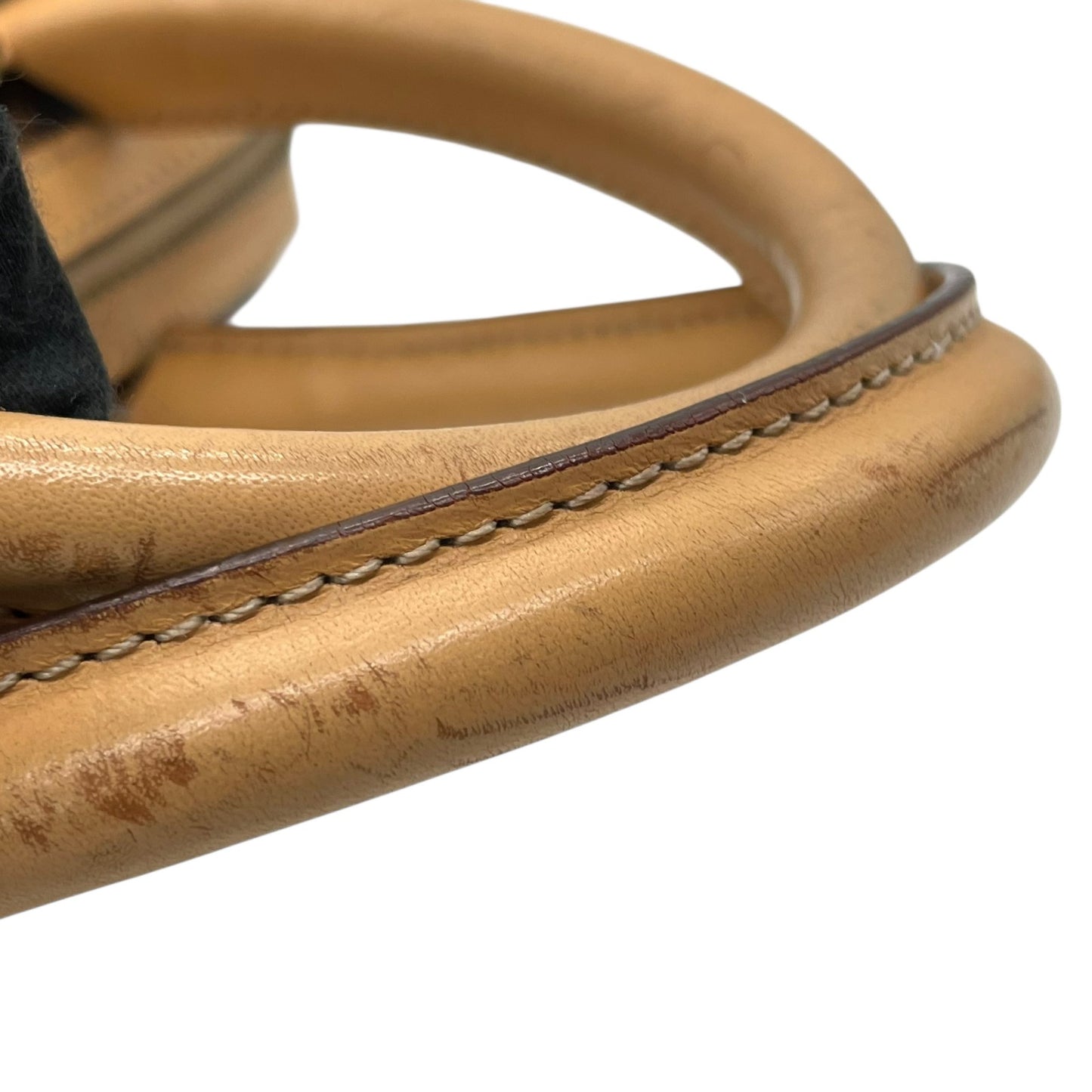 Authentic CELINE Trionf Monogram 2WAY Handbag Mini Boston Bag Shoulder Bag Leather Brown Gold Hardware Zipper Crossbody Women's