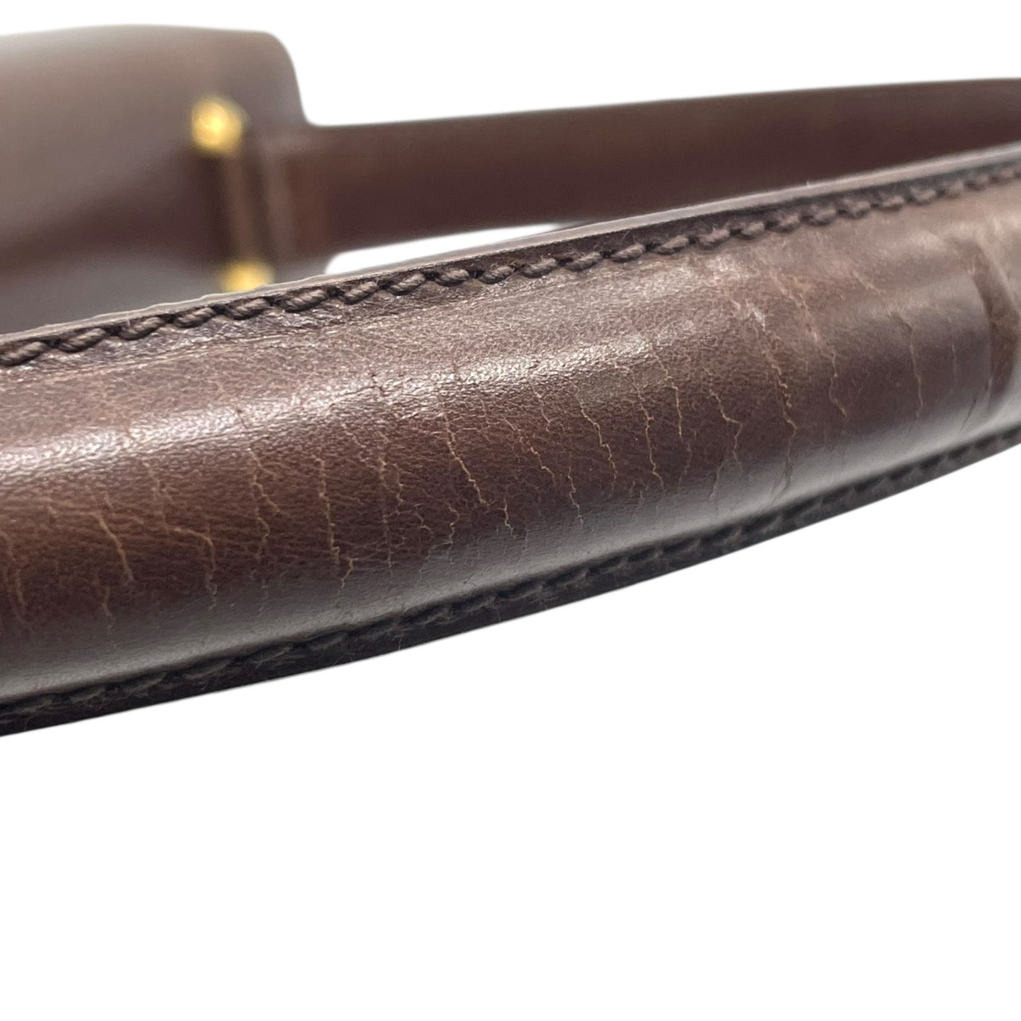 美品 CELINE セリーヌ ハンドバッグ ヴィンテージ 茶 ブラウン レザー ゴールド金具 トップハンドル 手提げ フラップ開閉 ロゴ トリオンフ レディース C