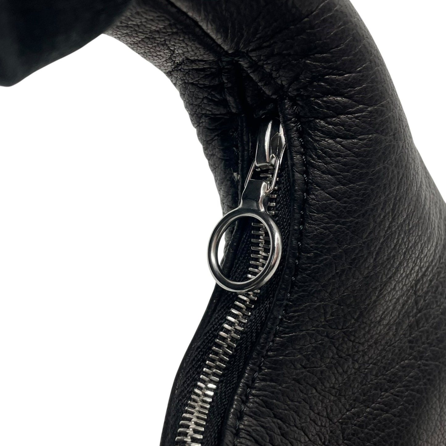 未使用保管品 Aeta アェタ アエタ ROUND ONE SHOULDER S ハンドバッグ 黒 ブラック レザー シルバー金具 ワンショルダー 手提げ レディース K7