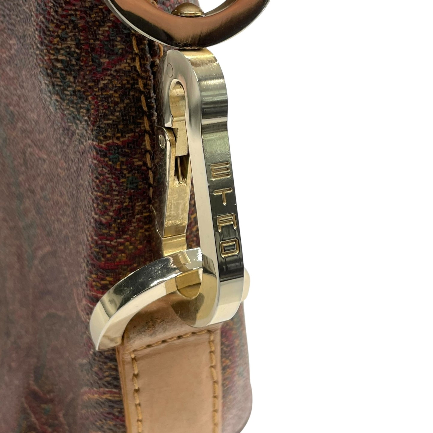 美品 エトロ ETRO ペイズリー柄 ショルダーバッグ ワンショルダー レザー ブラウン 茶色 ヴィンテージ バッグ レディース K6