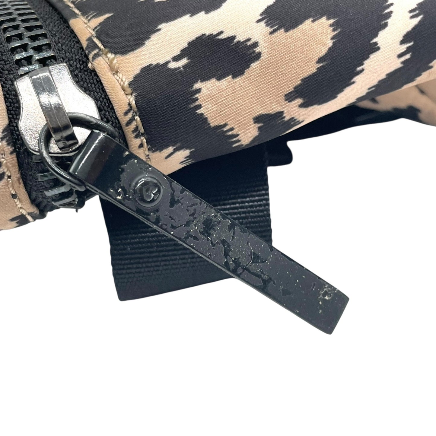 ケイトスペード KATE SPADE リュック レオパード柄 バックパック ベージュ×ブラック 黒 ナイロン レディース U8