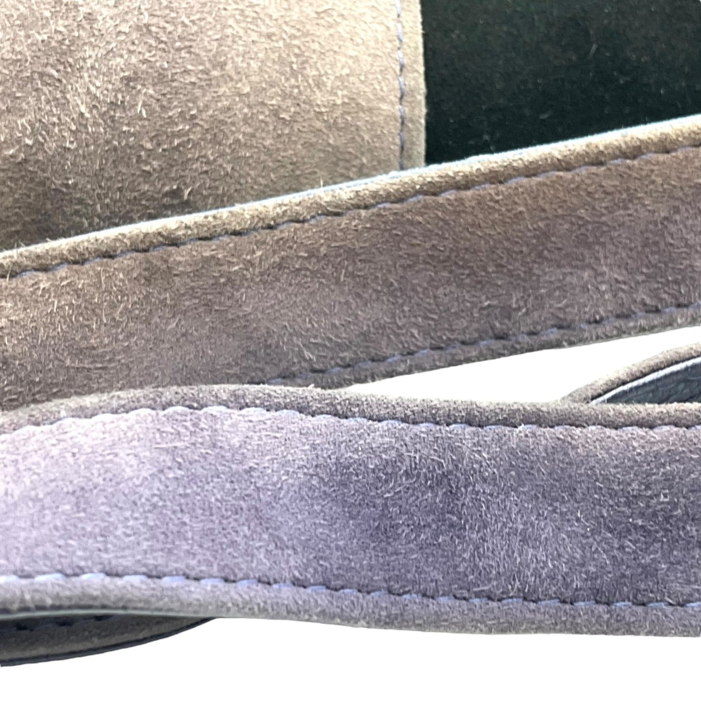 バリー BALLY スエード レザー コンビ ショルダーバッグ フラップ 黒 ブラック グレー金具 レディース C12