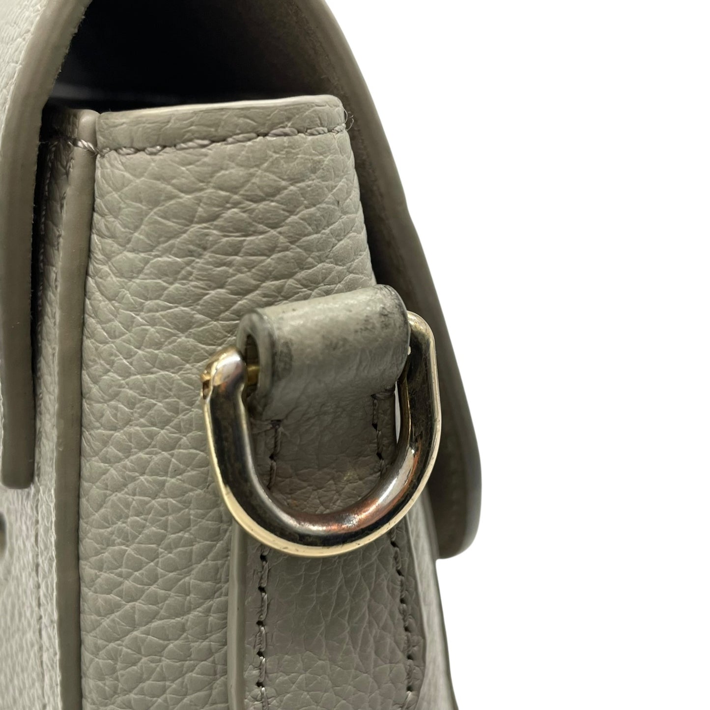 フルラ FURLA ショルダーバッグ クロスボディ グレインレザー ベージュグレー 金 ゴールド金具 レディース S18