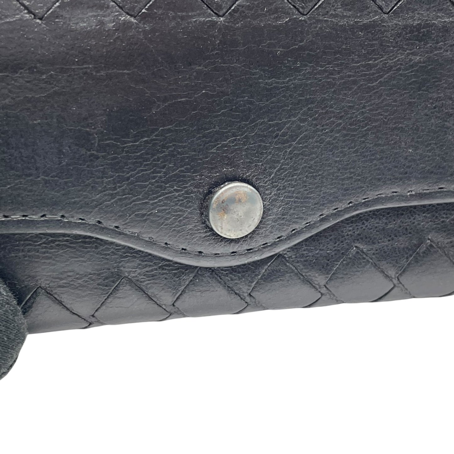 ボッテガヴェネタ BOTTEGA VENETA 三つ折り 5連 キーケース イントレチャート 黒 ブラック レザー ゴールド金具 メンズ レディース M5