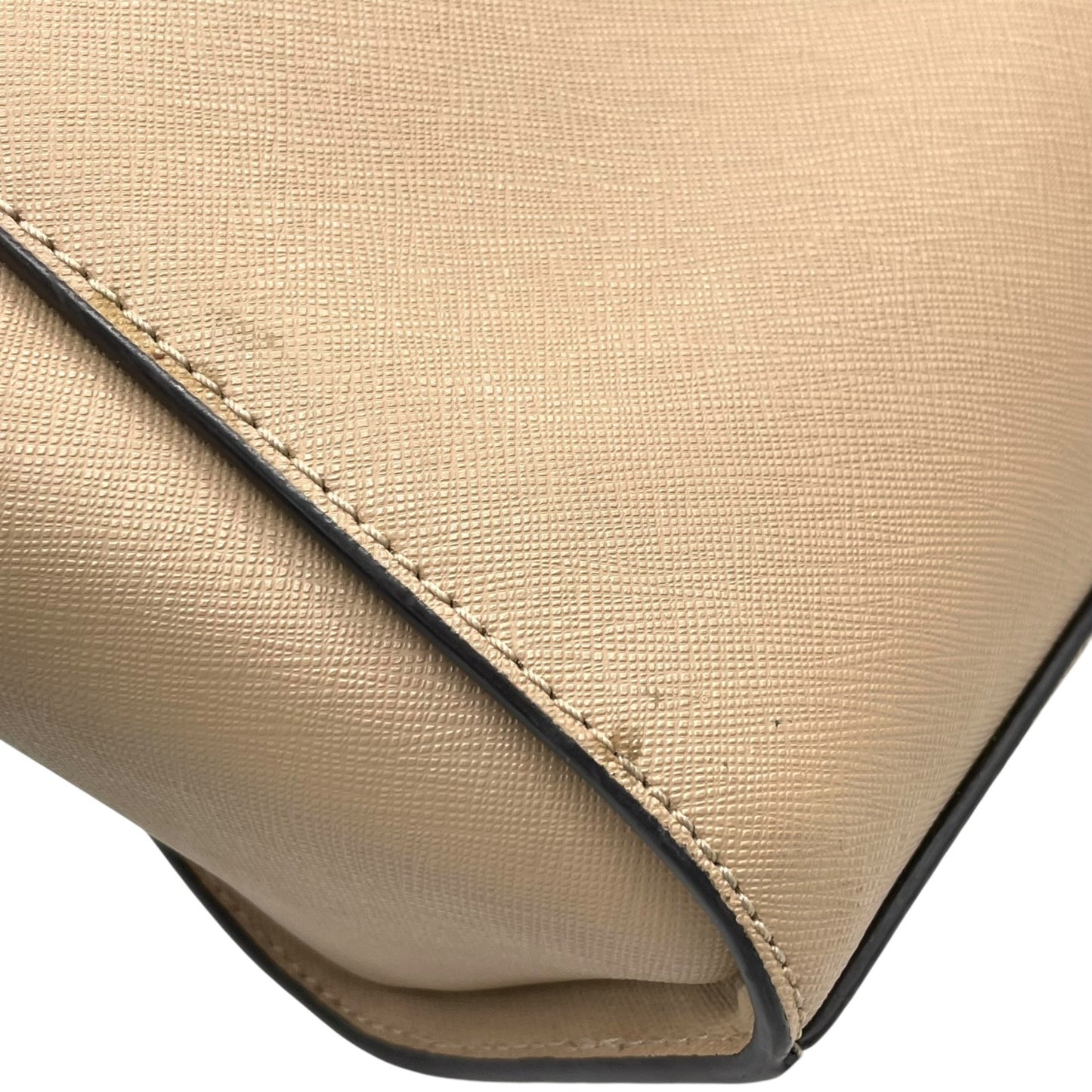 マイケルコース MICHAEL KORS ショルダーバッグ ベージュ レザー ゴールド金具 ロゴ 斜め掛け可 ファスナー開閉 レディース S98