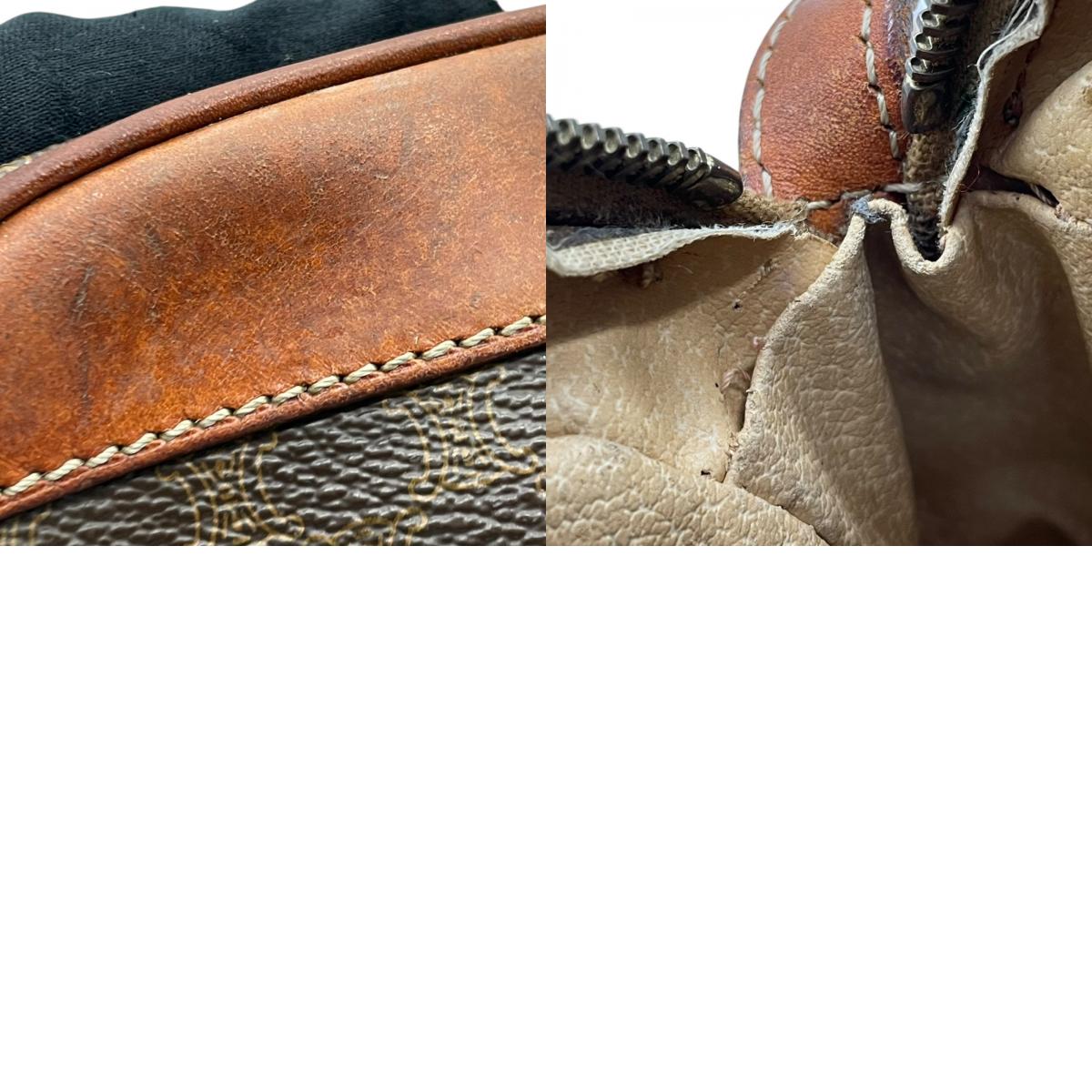 Authentic CELINE Vintage Macadam Shoulder Bag Trionf Camera Bag Brown PVC Leather Gold Hardware Women's Adjustable Strap Crossbody