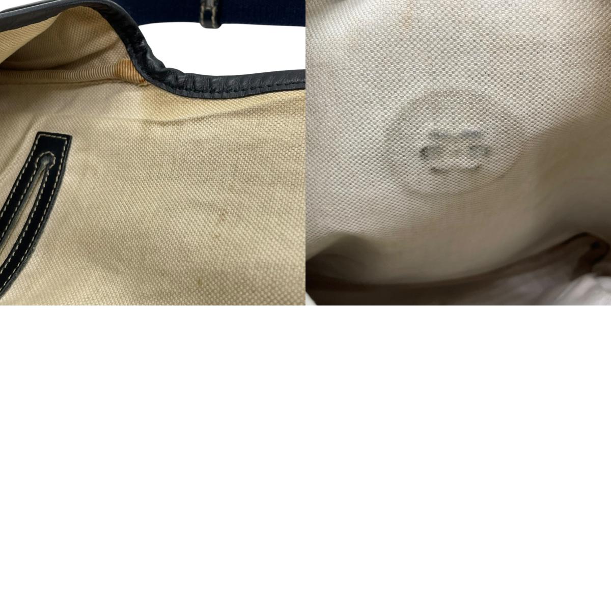 GUCCI グッチ GGスプリーム ショルダーバッグ 223666 紺 ネイビー グレー PVC レザー シルバー金具 斜め掛け可 フラップ開閉 メンズ レディース K2