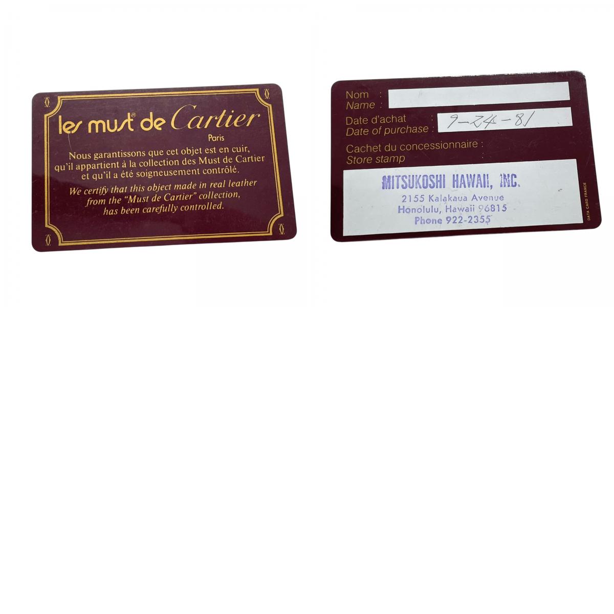 Cartier カルティエ マストライン ショルダーバッグ 赤 ボルドー ワインレッド レザー ゴールド金具 ファスナー開閉 肩掛け可 レディース ヴィンテージ K10