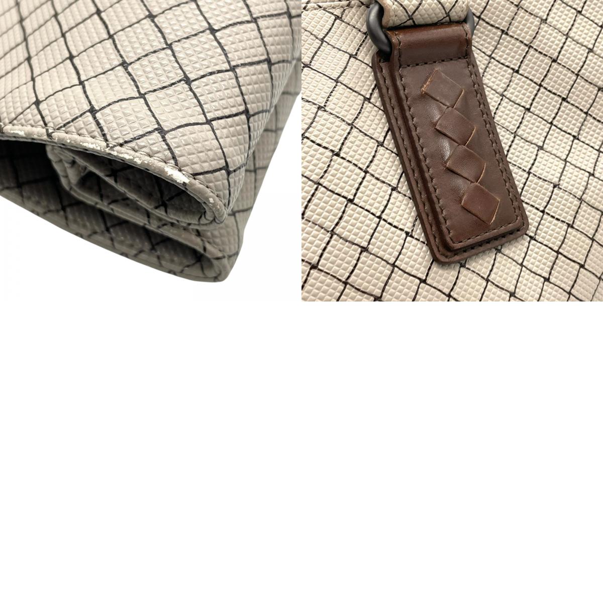 BOTTEGA VENETA ボッテガヴェネタ マルコポーロ イントレッチオジェット トートバッグ ハンドバッグ グレー ブラウン PVC ブラック金具 メンズ レディース 手提げ A