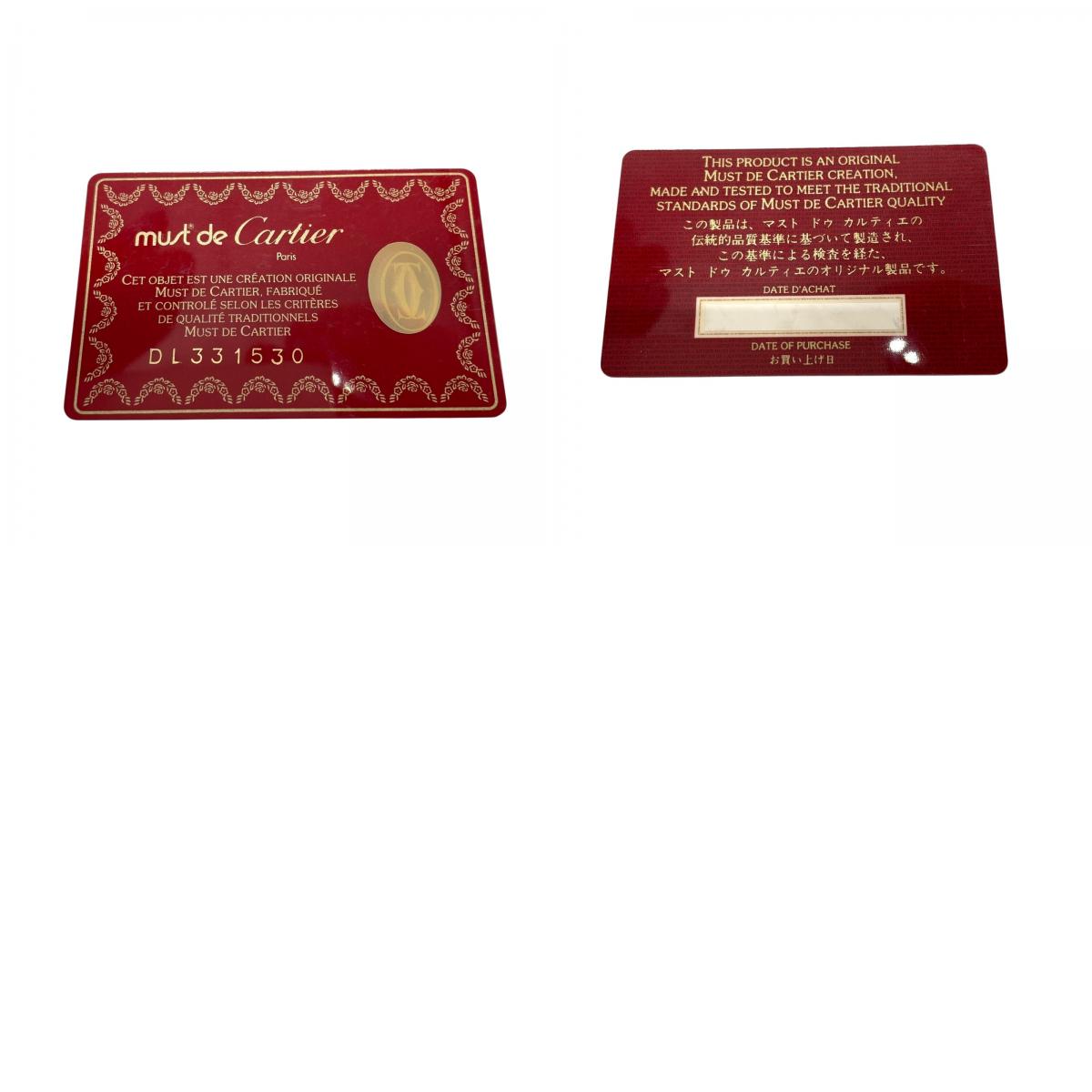 美品 Cartier カルティエ マストライン 巾着型 ショルダーバッグ 赤 ボルドー ワインレッド レザー ゴールド金具 ロゴ 2Cモチーフ 斜め掛け可 レディース ギャランティカード付き K12