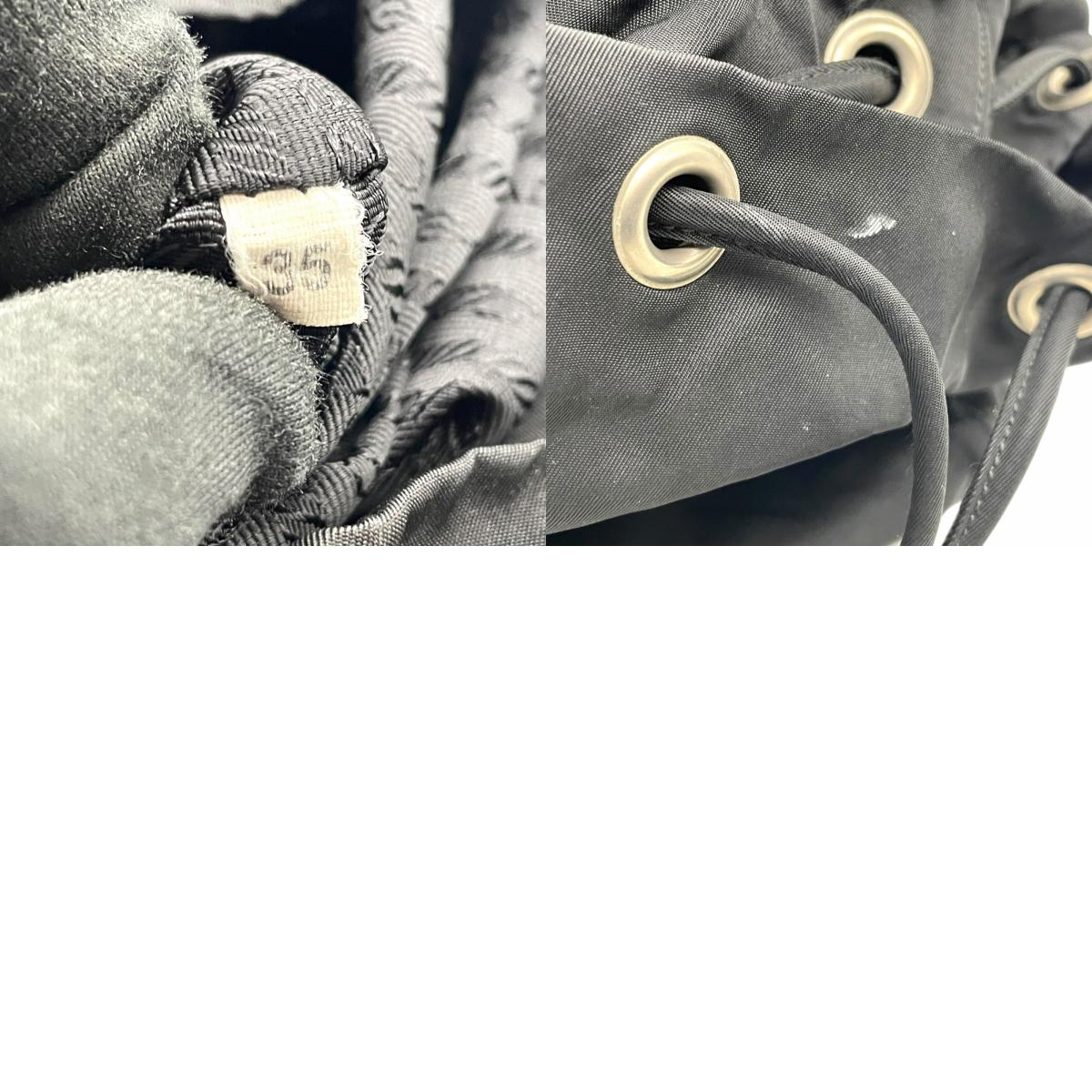 プラダ PRADA ナイロン バックパック リュックサック ブラック 黒 レザーコンビ トライアングルロゴ ヴィンテージ C7