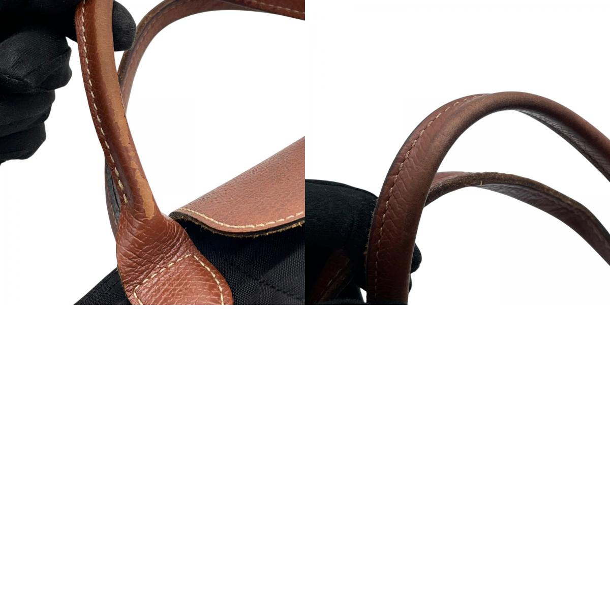 ロンシャン LONGCHAMP ル・プリアージュ トートバッグ Sサイズ ブラック黒 ブラウン 茶色 ナイロン レザー 折りたたみ 軽量 U17
