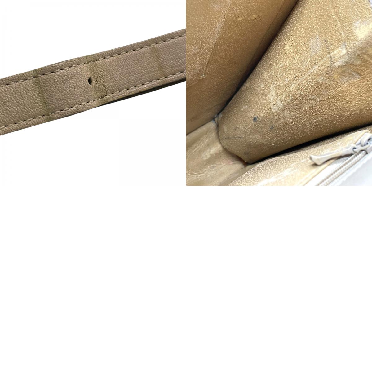 イヴサンローラン Yves Saint Laurent ショルダーバッグ ワンショルダー ベージュ グレージュ レザー ゴールド金具 フラップ開閉 肩掛け可 YSL ヴィンテージ レディース S81