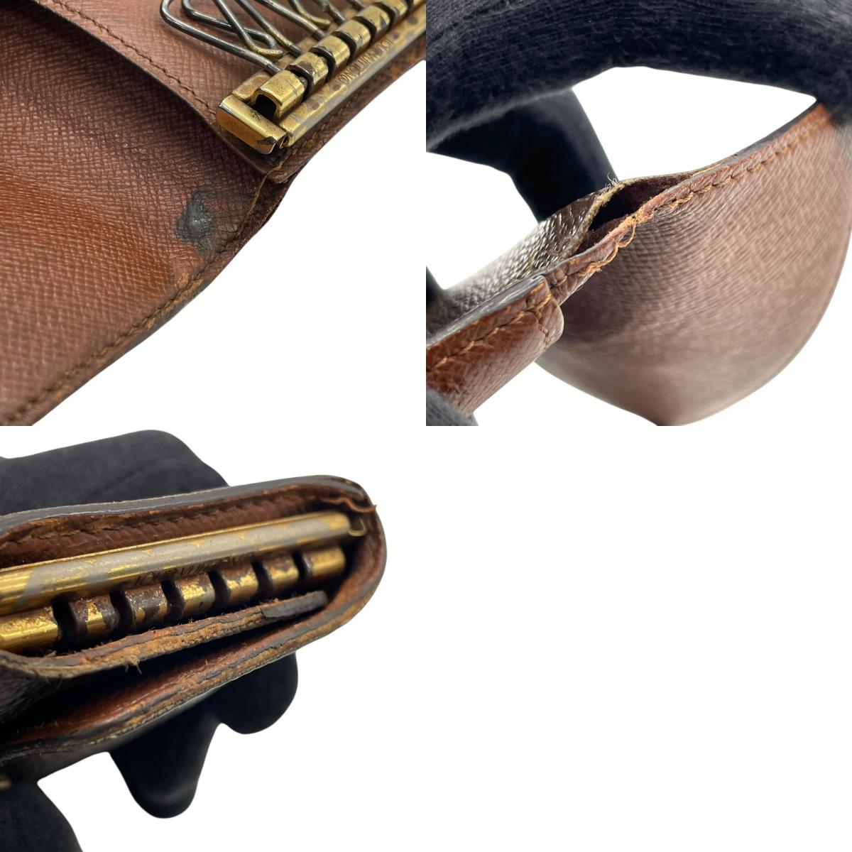 ルイ・ヴィトン Louis Vuitton ミュルティクレ6 M62630 モノグラム 6連キーケース ブラウン PVC×レザー ゴールド金具 レディース メンズ M5