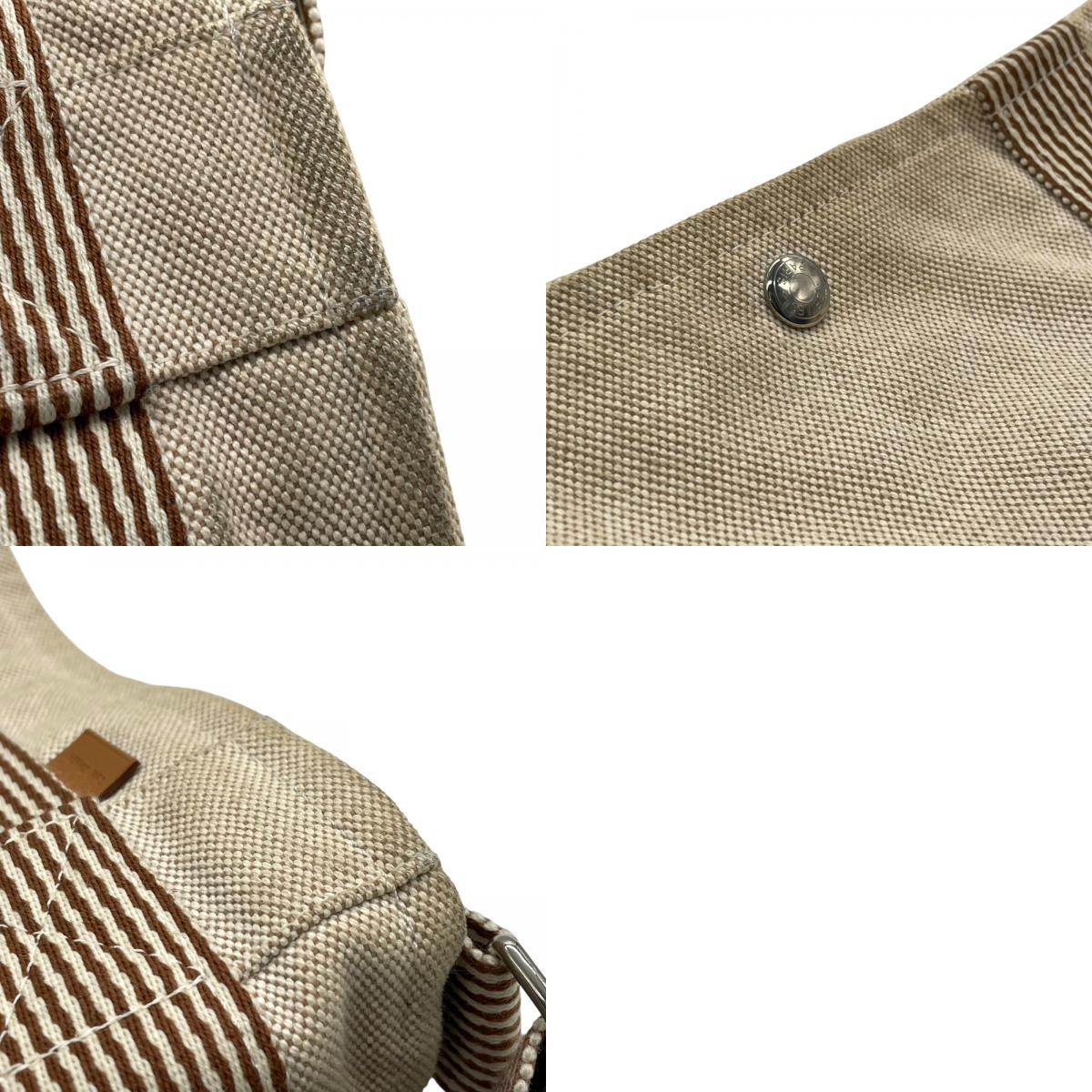 エルメス HERMES エールライン メッセンジャーPM ベージュ キャンバス ショルダーバッグ メンズ レディース ユニセックス B4