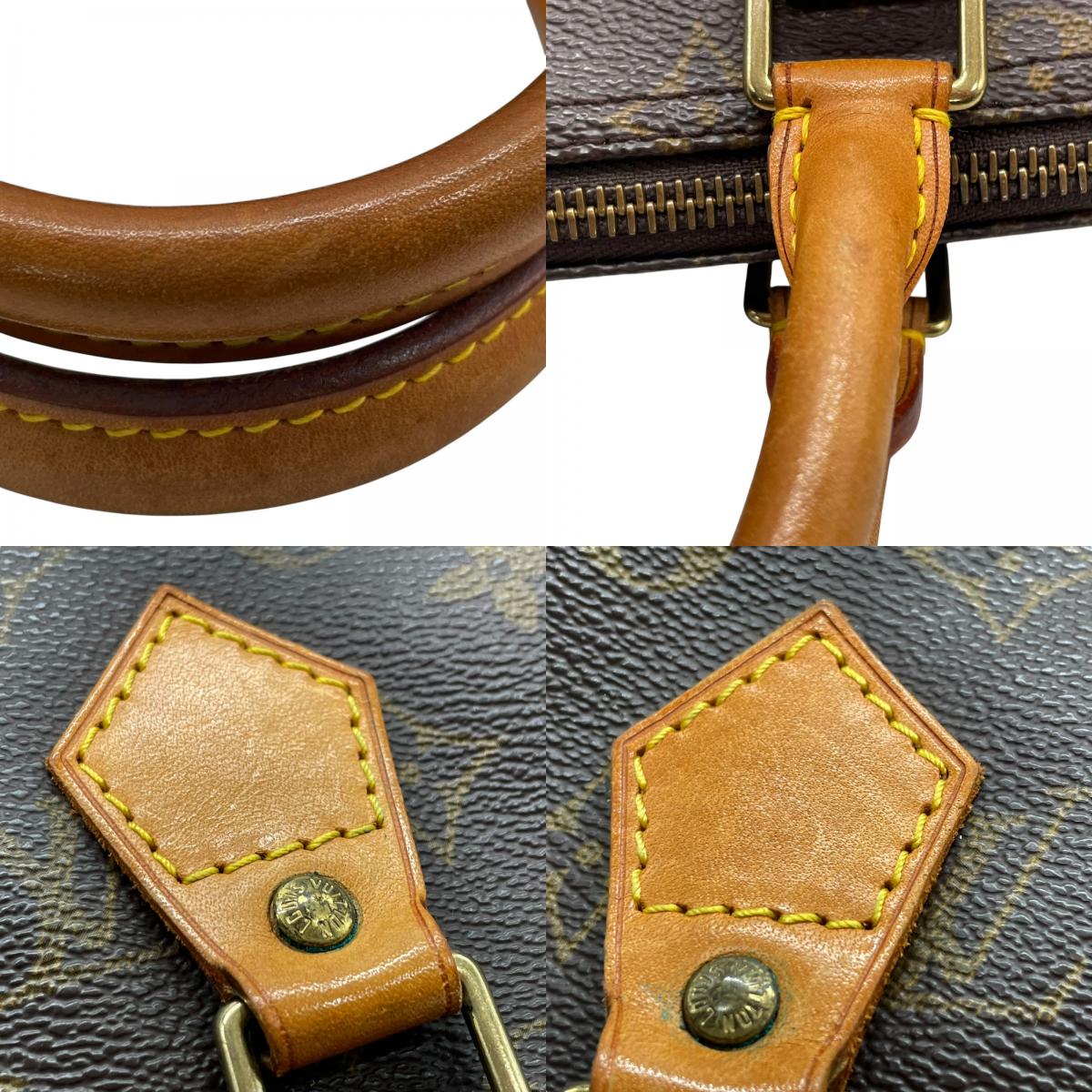 LOUIS VUITTON ルイヴィトン スピーディ35 2WAY ミニボストンバッグ モノグラム PVC レザー ブラウン ゴールド金具 M41107 レディース 斜め掛け パドロック付 E