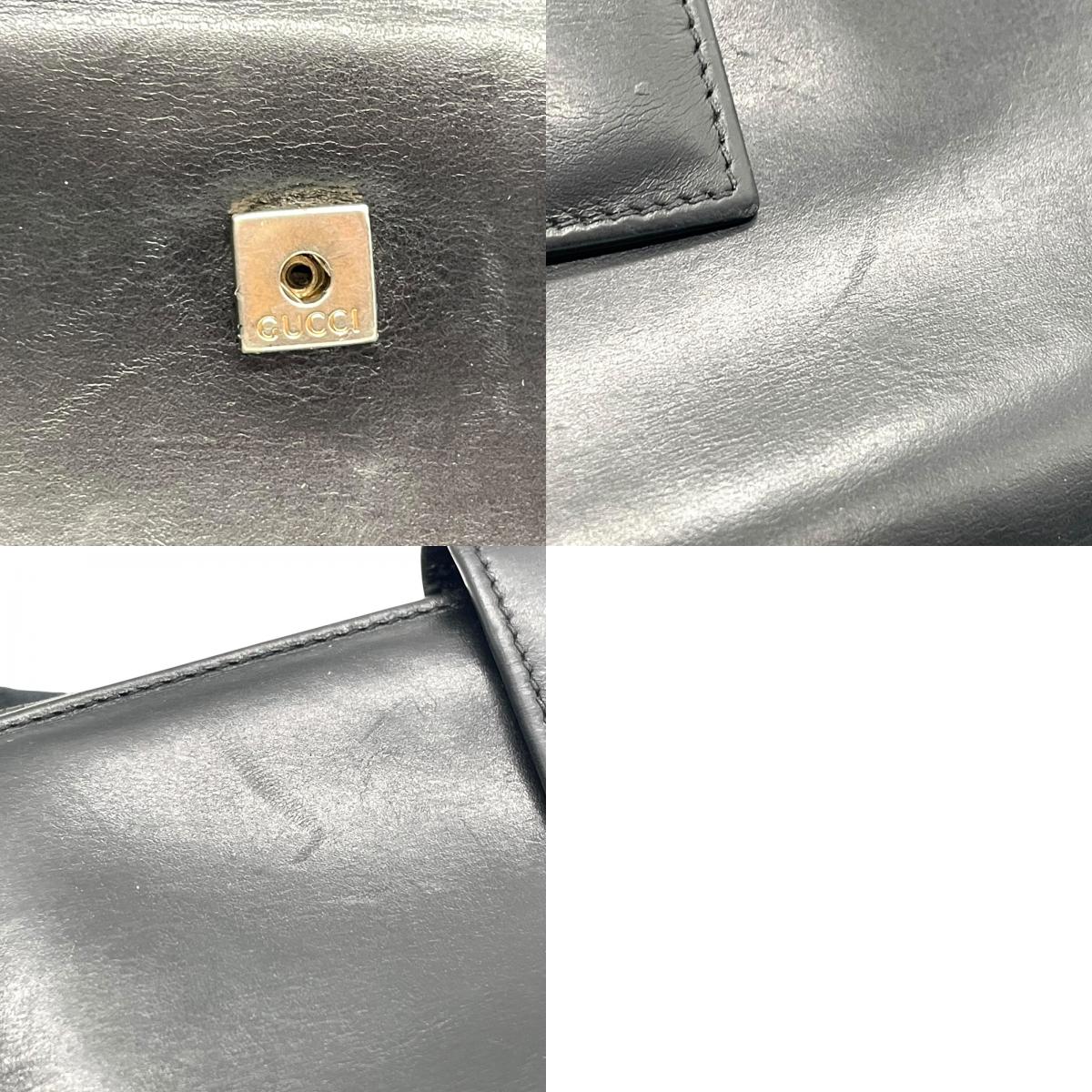 GUCCI グッチ GGマーモント 長財布 Wホック 213318 ダブルG 黒 ブラック レザー ゴールド金具 W5