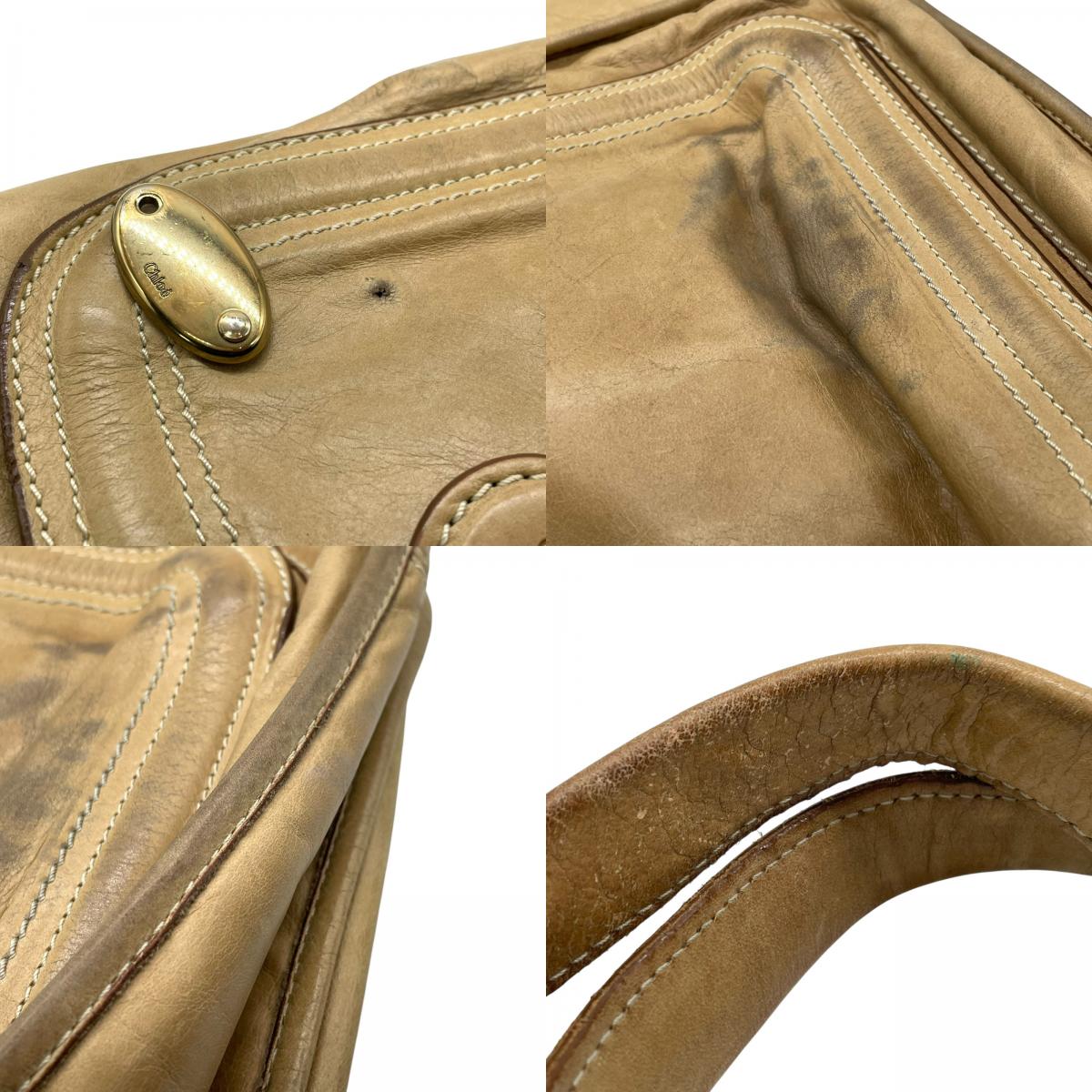 Chloe クロエ ベイ レザー トートバッグ 7ES358-50 ブラウン 牛革 ライトブラウン A4収納可能 Y2K VINTAGE archive 00s C7