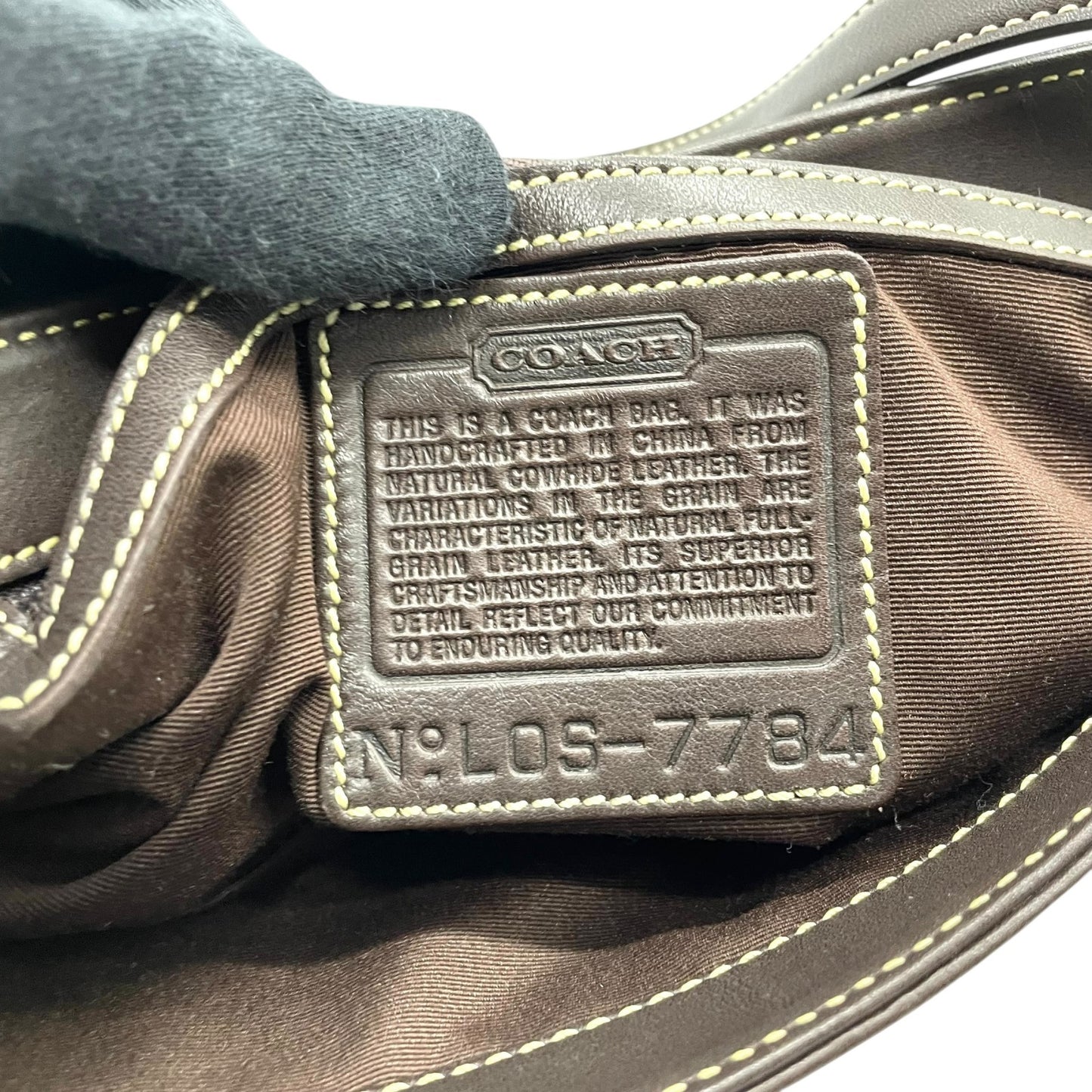 【美品】COACH コーチ 7784 ショルダーバッグ レザー ブラウン 茶色 バックルフラップ ステッチ ワンショルダー バッグ Y2K 00s vintage s91