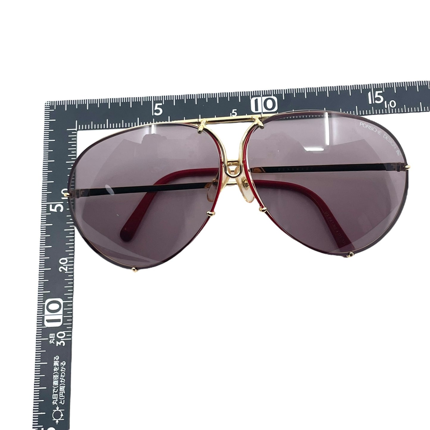 【美品】PORSCHE DESIGN by CARRERA ポルシェデザイン バイ カレラ ティアドロップ サングラス ゴールドフレーム チェンジレンズ フルリム メンズ レディース H2