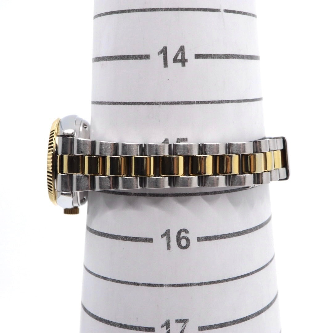 【未使用級/美品/稼働品】セイコー SEIKO 5 レディース腕時計 4206-0510 自動巻き オートマチック デイデイト ゴールド文字盤 コンビブレス フルテッドベゼル アナログ クラシック ビンテージ エレガント クリーニング済 G2