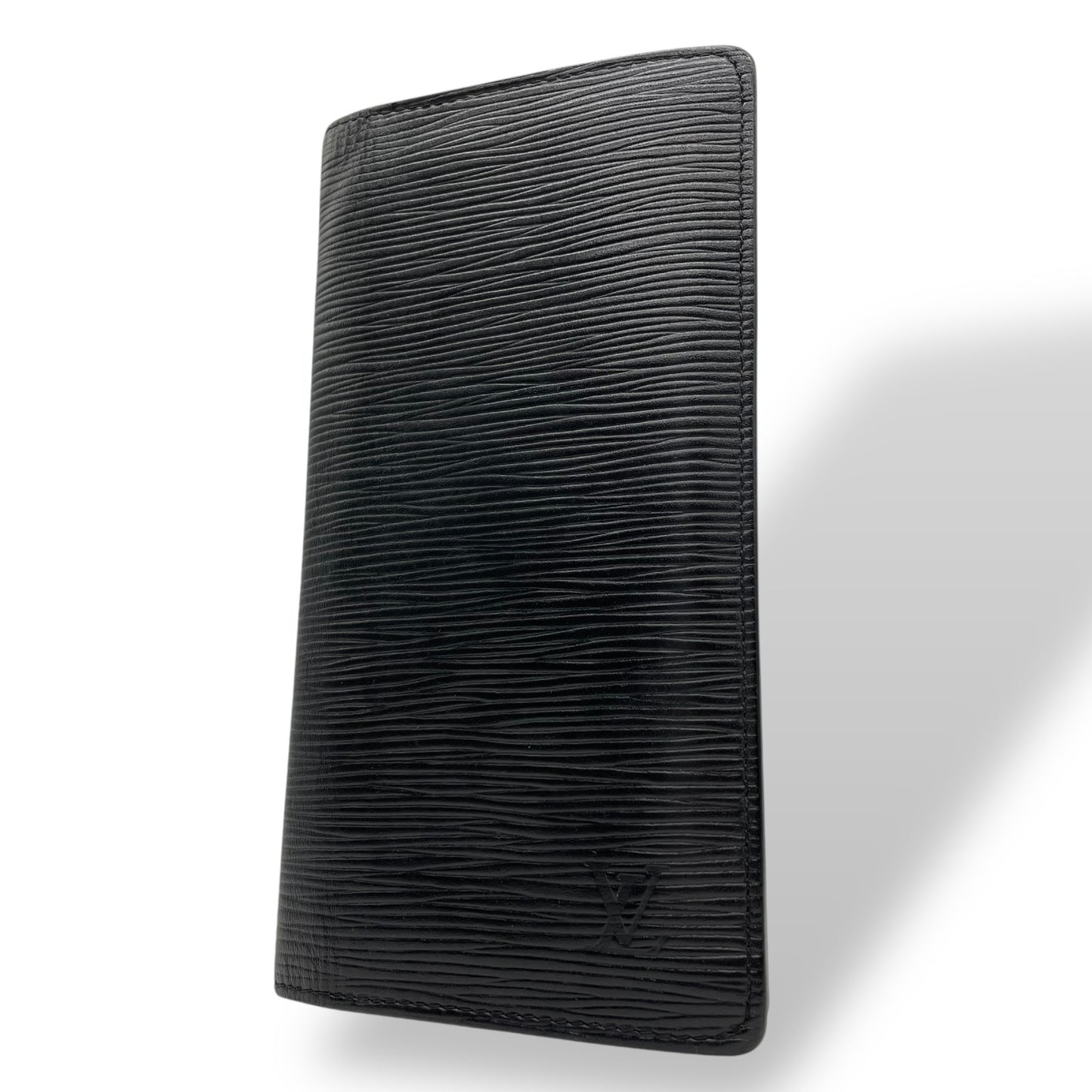 Authentic LOUIS VUITTON Portefeuille Brazza M60622 Epi Leather Black Unisex M5