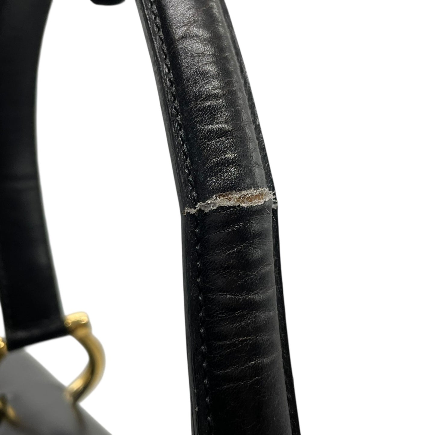 CELINE セリーヌ ハンドバッグ レザー 黒 ブラック ゴールド金具 トップハンドル 手提げ ヴィンテージ オールドセリーヌ レディース J