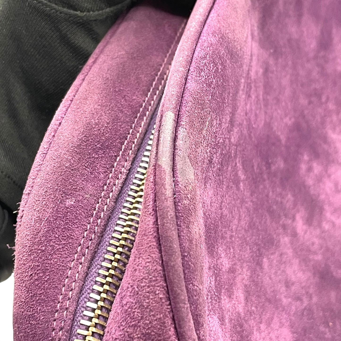 美品 Salvatore Ferragamo フェラガモ ガンチーニ ダブルガンチーニ ショルダーバッグ 紫 パープル スエード ゴールド金具 斜め掛け可 ポシェット ヴィンテージ レディース D7