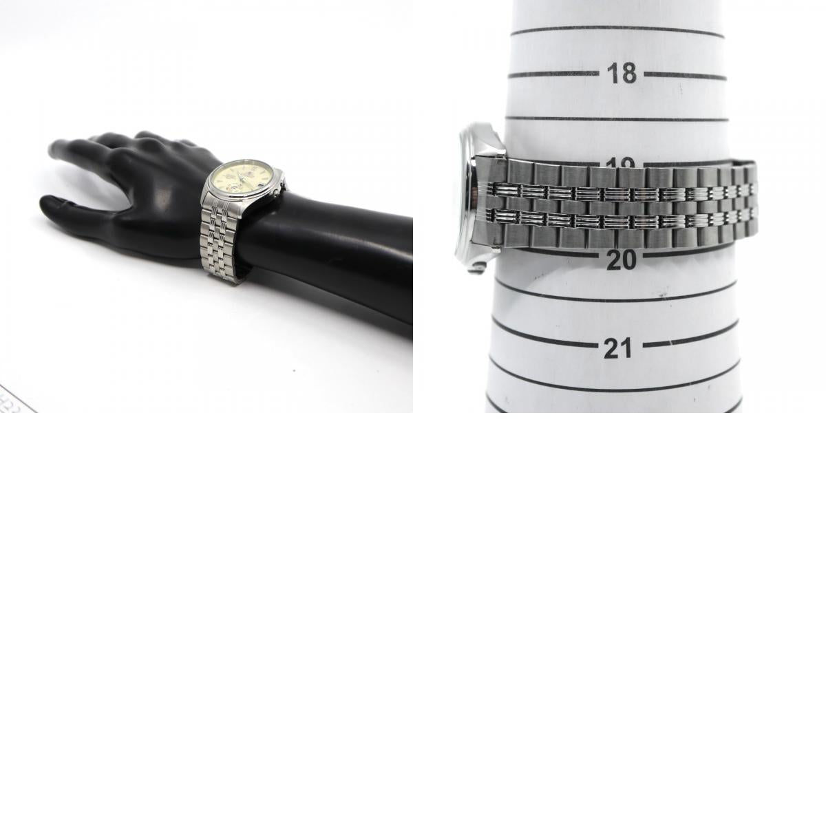 未使用品 オリエント スリースター 腕時計 シルバー デイデイト 自動巻き 日本製 ステンレススチール カレンダー アナログ メンズ ORIENT クラシック ウォッチ G4