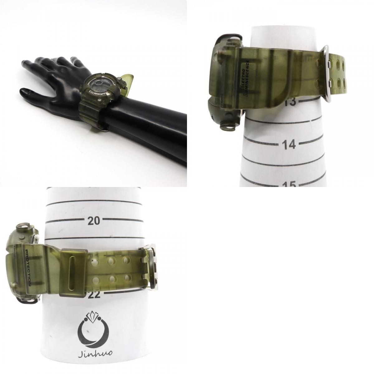 【美品】カシオ G-SHOCK FROGMAN DW-8200 フロッグマン 腕時計 メンズ デジタル チタン 200M防水 スケルトン カーキ ヴィンテージ 90年代 ストリート カジュアル タフ クリーニング済み G2