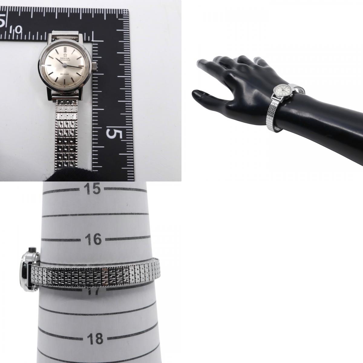 【美品/稼働品】OMEGA オメガ DE VILLE デビル レディース腕時計 自動巻き AUTOMATIC シルバー文字盤 アナログ ラウンドケース ステンレスブレス アンティーク ビンテージ クラシック ドレスウォッチ SWISS MADE G2