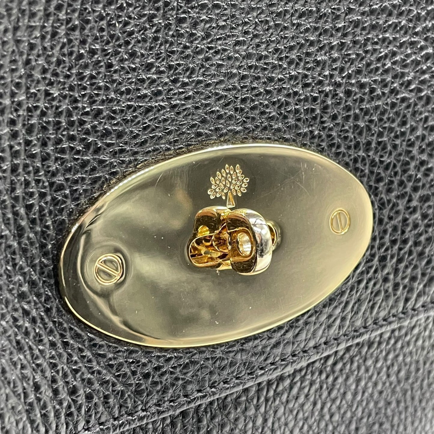 未使用級 美品 MULBERRY マルベリー ベイズウォーター ハンドバッグ トートバッグ 黒 ブラック レザー シボ革 ゴールド金具 肩掛け可 ターンロック レディース E