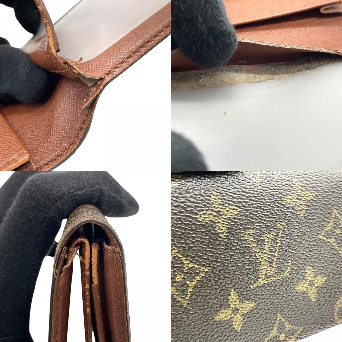 ルイ・ヴィトン Louis Vuitton ジャポン サンガプール M60530 モノグラムキャンバス 二つ折り カードケース パスケース 名刺入れ ブラウン PVC×レザー ゴールド金具 メンズ レディース M5