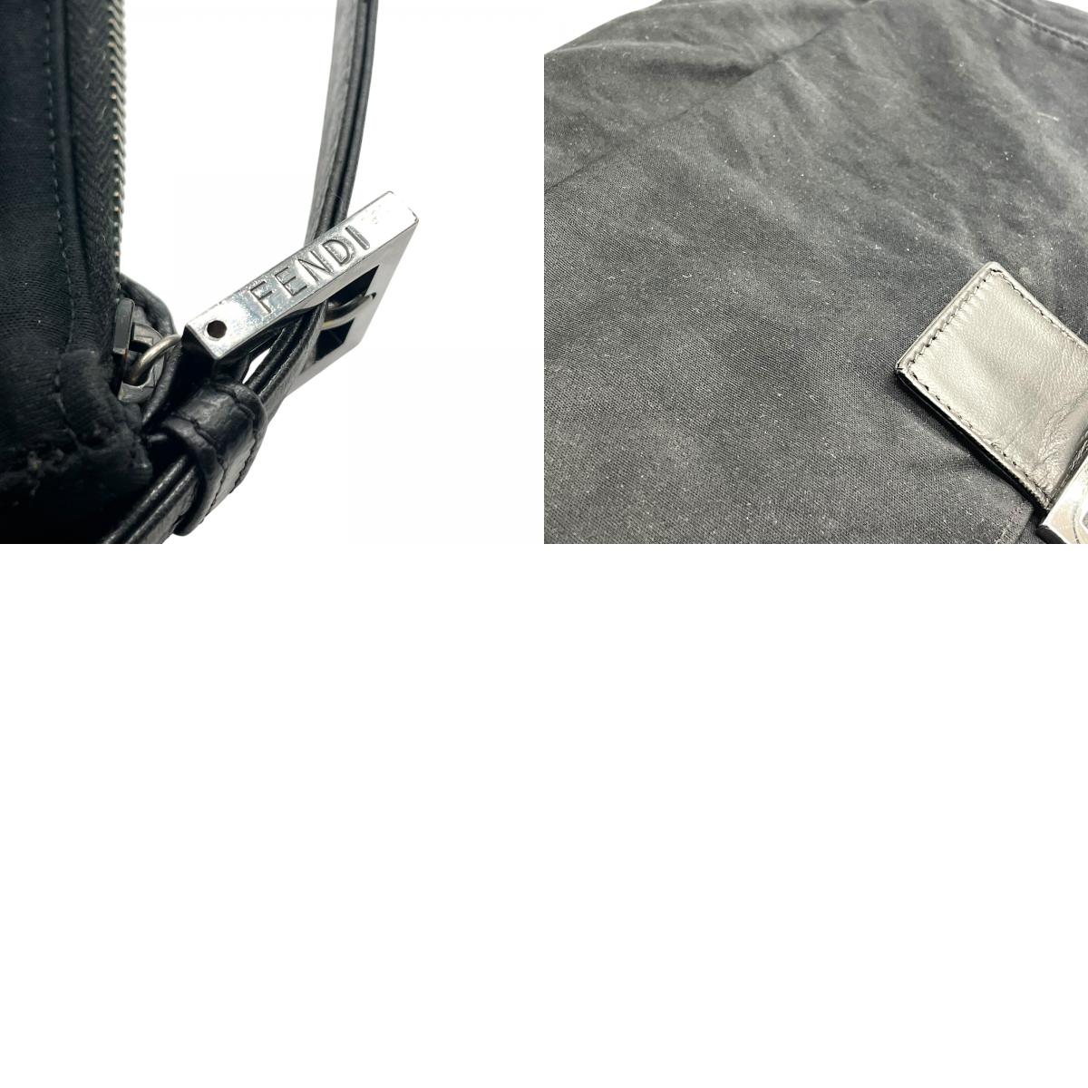 フェンディ FENDI マンマバケット ヴィンテージ ショルダーバッグ 黒 ブラック FFロゴ シルバー金具 K13